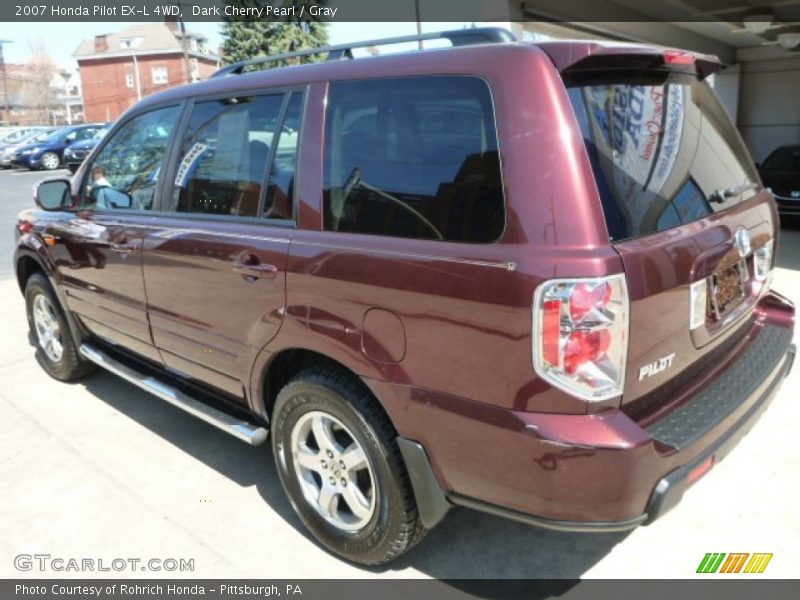 Dark Cherry Pearl / Gray 2007 Honda Pilot EX-L 4WD