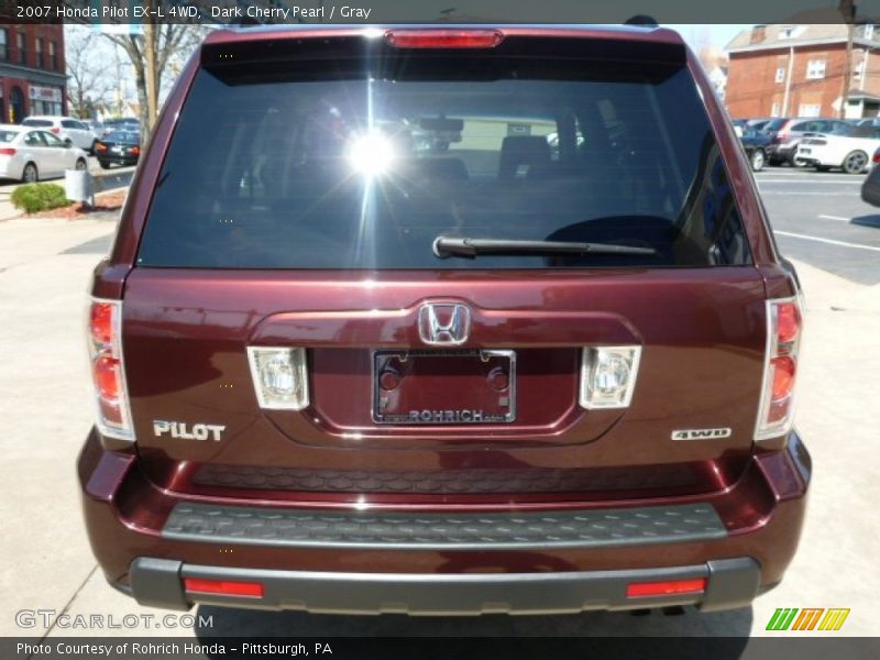 Dark Cherry Pearl / Gray 2007 Honda Pilot EX-L 4WD