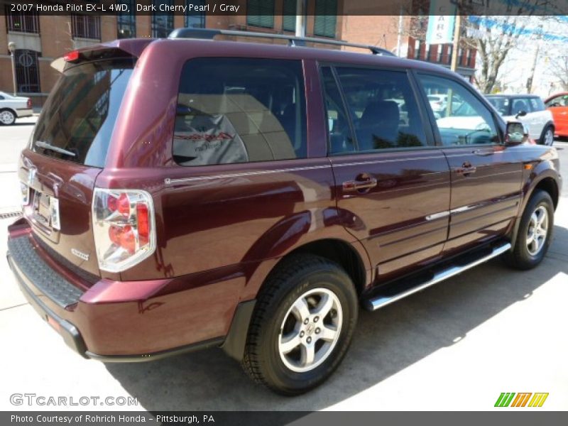 Dark Cherry Pearl / Gray 2007 Honda Pilot EX-L 4WD