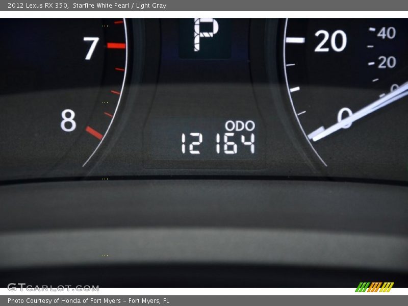 Starfire White Pearl / Light Gray 2012 Lexus RX 350