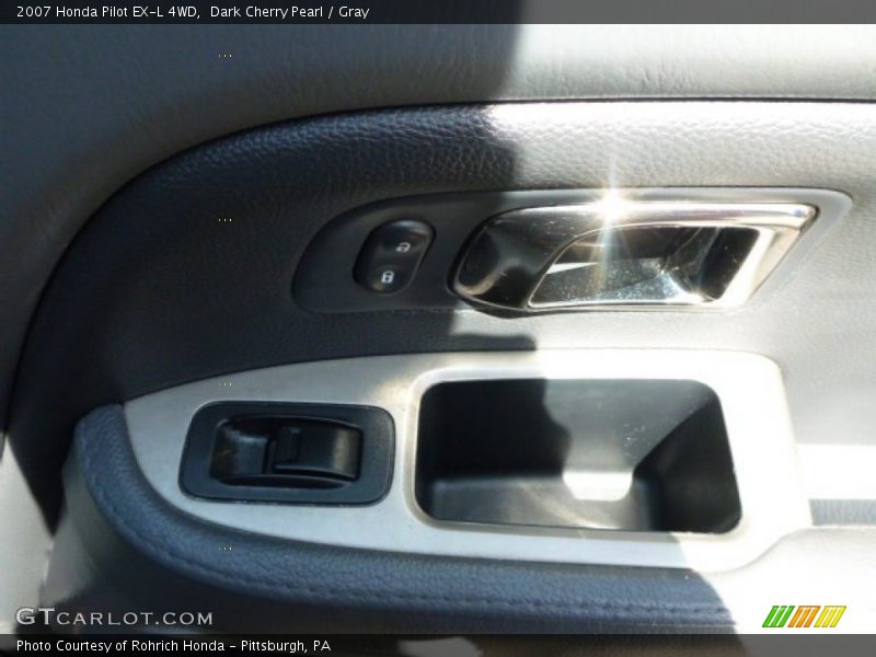 Dark Cherry Pearl / Gray 2007 Honda Pilot EX-L 4WD