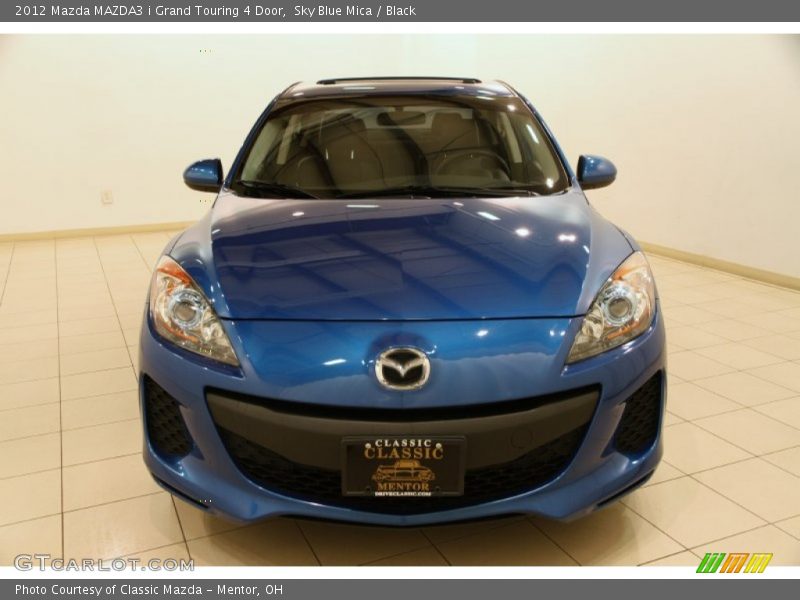 Sky Blue Mica / Black 2012 Mazda MAZDA3 i Grand Touring 4 Door