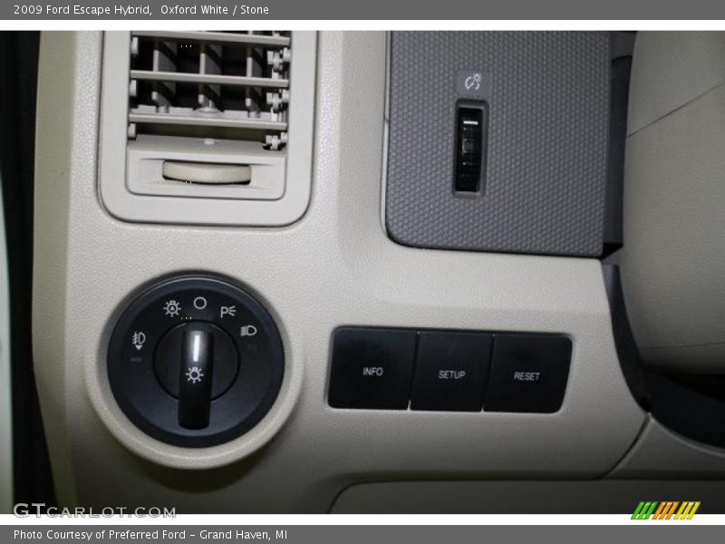 Oxford White / Stone 2009 Ford Escape Hybrid