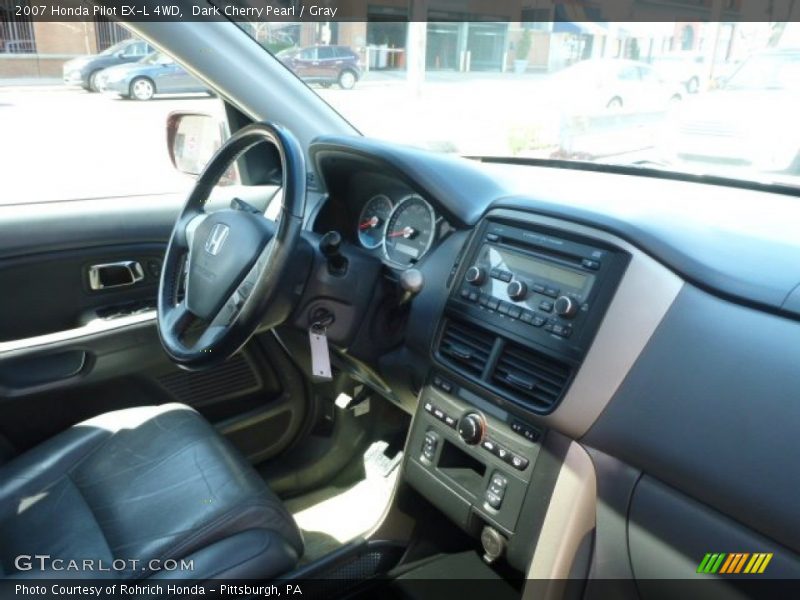 Dark Cherry Pearl / Gray 2007 Honda Pilot EX-L 4WD