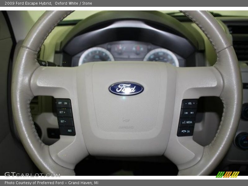 Oxford White / Stone 2009 Ford Escape Hybrid