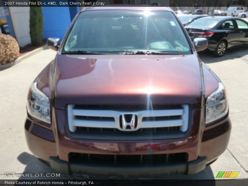 Dark Cherry Pearl / Gray 2007 Honda Pilot EX-L 4WD