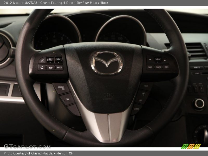 Sky Blue Mica / Black 2012 Mazda MAZDA3 i Grand Touring 4 Door