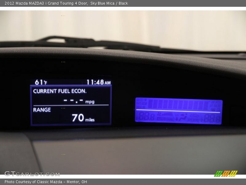 Sky Blue Mica / Black 2012 Mazda MAZDA3 i Grand Touring 4 Door