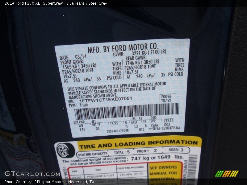 Blue Jeans / Steel Grey 2014 Ford F150 XLT SuperCrew