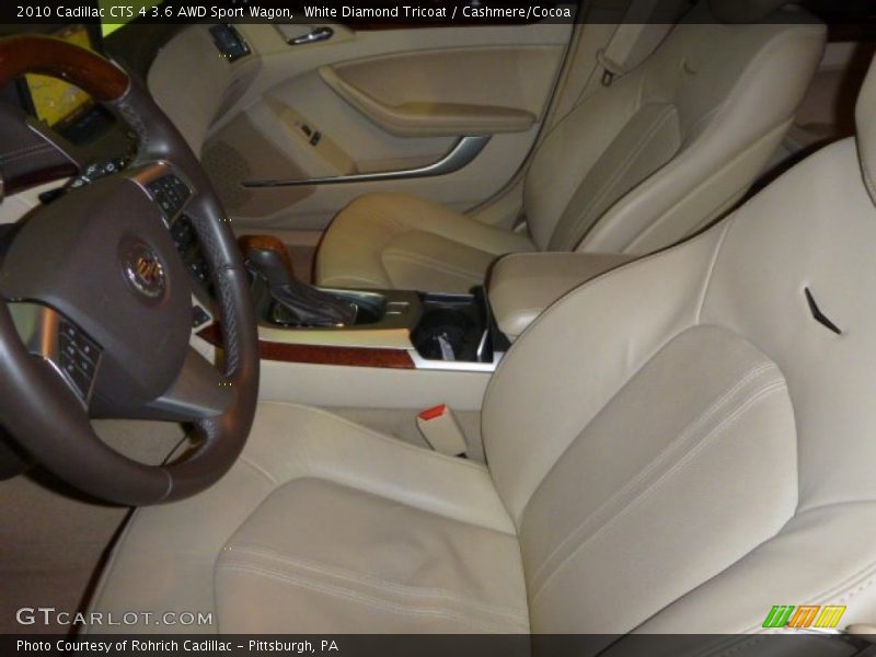 White Diamond Tricoat / Cashmere/Cocoa 2010 Cadillac CTS 4 3.6 AWD Sport Wagon
