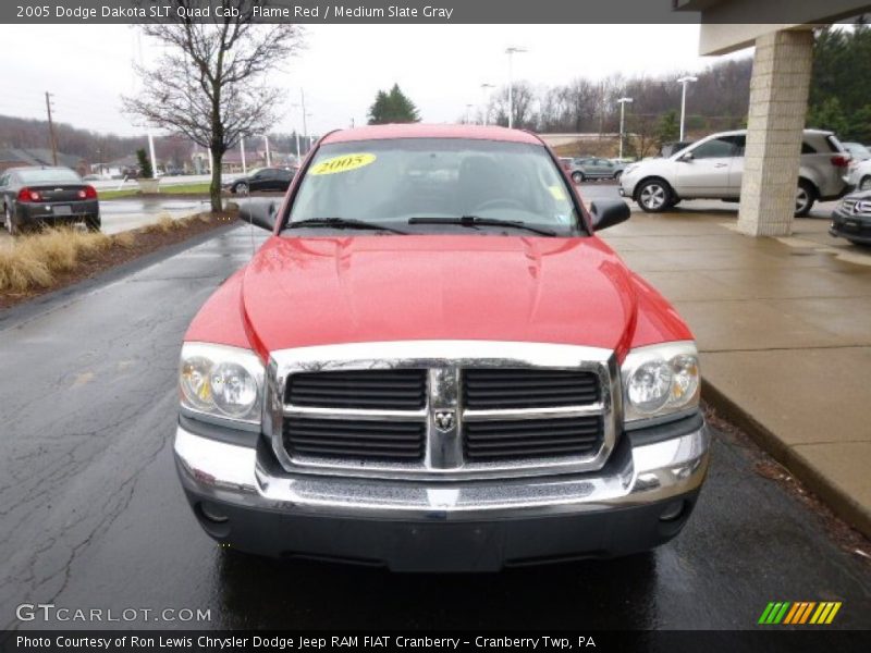 Flame Red / Medium Slate Gray 2005 Dodge Dakota SLT Quad Cab