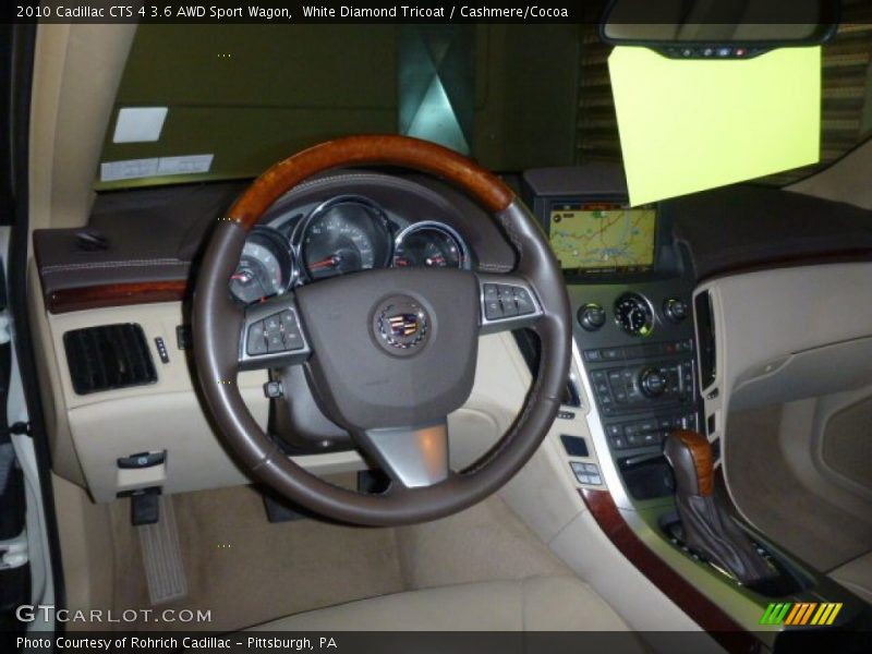 White Diamond Tricoat / Cashmere/Cocoa 2010 Cadillac CTS 4 3.6 AWD Sport Wagon