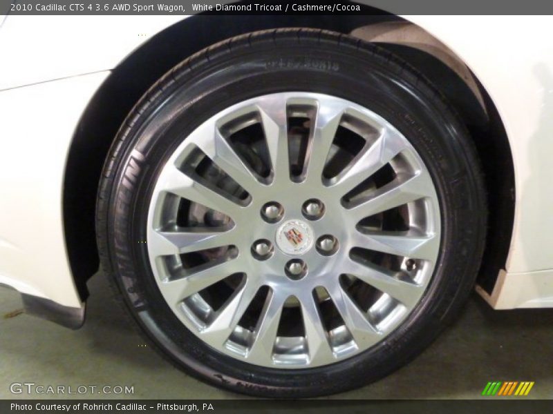 White Diamond Tricoat / Cashmere/Cocoa 2010 Cadillac CTS 4 3.6 AWD Sport Wagon