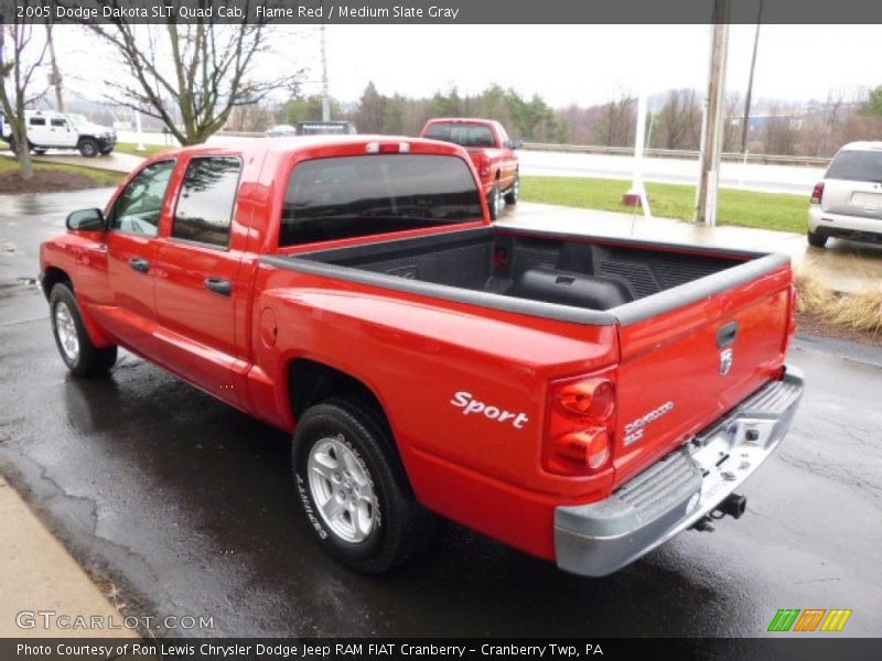 Flame Red / Medium Slate Gray 2005 Dodge Dakota SLT Quad Cab