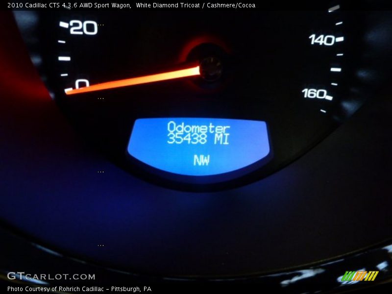 White Diamond Tricoat / Cashmere/Cocoa 2010 Cadillac CTS 4 3.6 AWD Sport Wagon