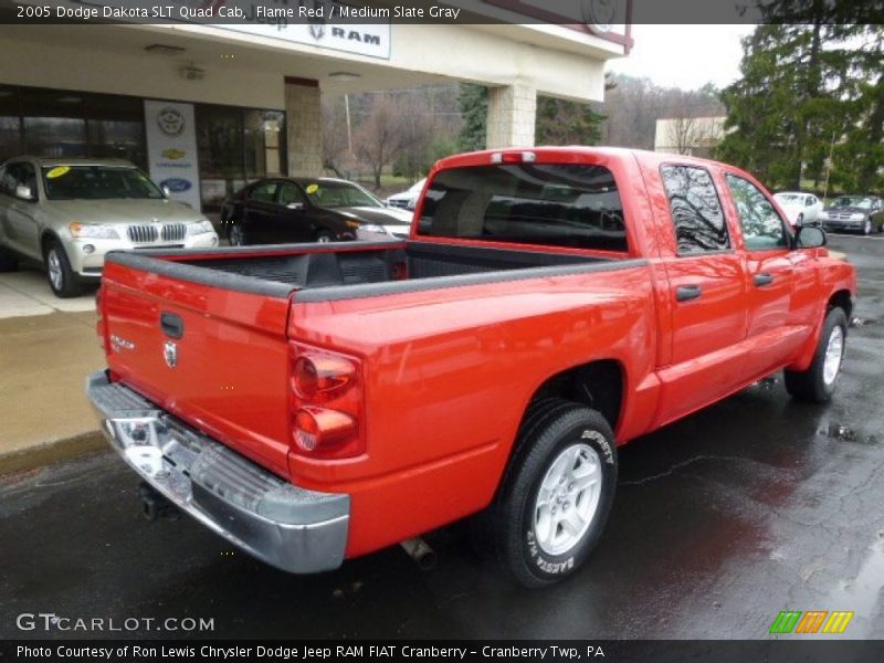 Flame Red / Medium Slate Gray 2005 Dodge Dakota SLT Quad Cab