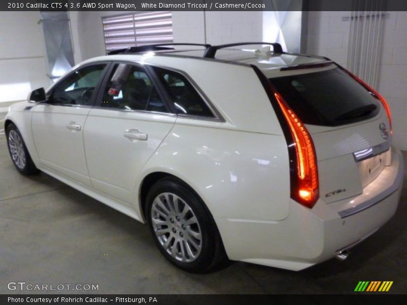 White Diamond Tricoat / Cashmere/Cocoa 2010 Cadillac CTS 4 3.6 AWD Sport Wagon