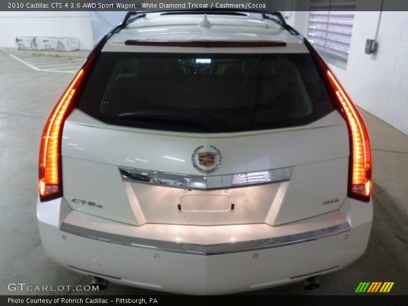 White Diamond Tricoat / Cashmere/Cocoa 2010 Cadillac CTS 4 3.6 AWD Sport Wagon