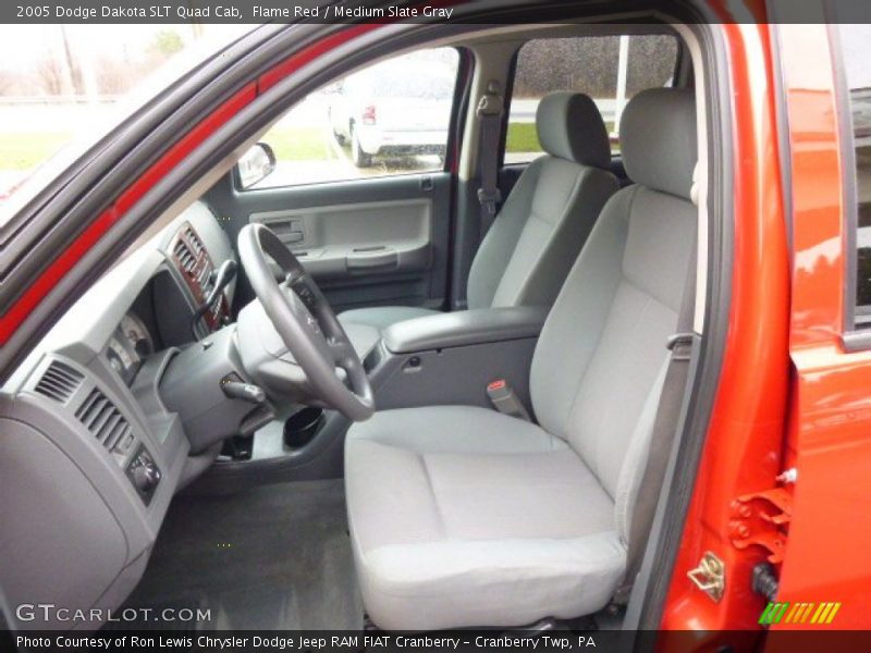 Flame Red / Medium Slate Gray 2005 Dodge Dakota SLT Quad Cab