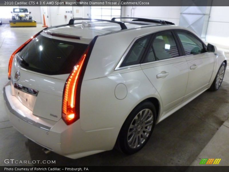 White Diamond Tricoat / Cashmere/Cocoa 2010 Cadillac CTS 4 3.6 AWD Sport Wagon