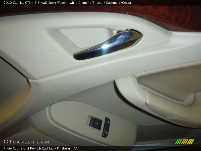 White Diamond Tricoat / Cashmere/Cocoa 2010 Cadillac CTS 4 3.6 AWD Sport Wagon