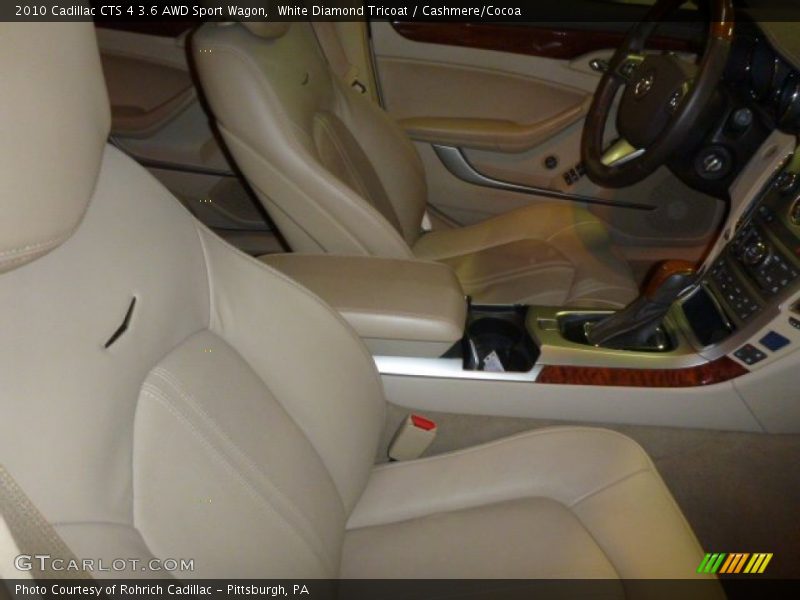White Diamond Tricoat / Cashmere/Cocoa 2010 Cadillac CTS 4 3.6 AWD Sport Wagon