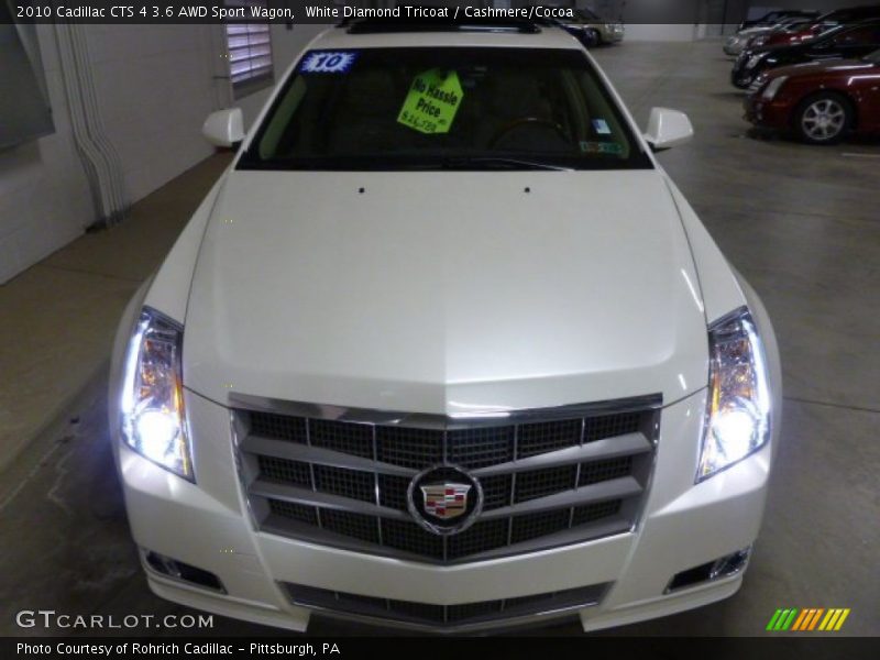 White Diamond Tricoat / Cashmere/Cocoa 2010 Cadillac CTS 4 3.6 AWD Sport Wagon