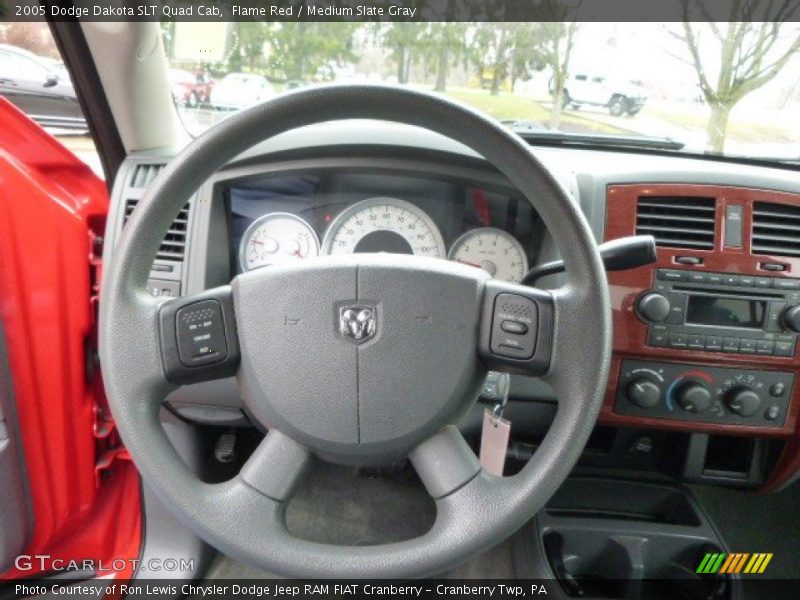 Flame Red / Medium Slate Gray 2005 Dodge Dakota SLT Quad Cab