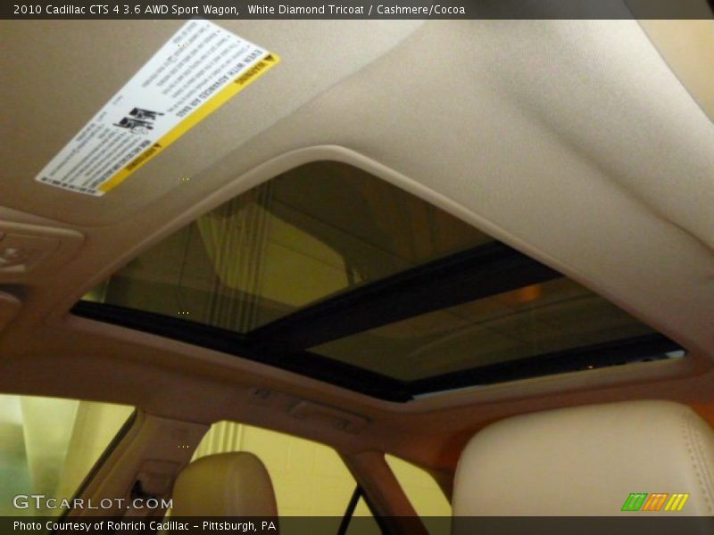 White Diamond Tricoat / Cashmere/Cocoa 2010 Cadillac CTS 4 3.6 AWD Sport Wagon