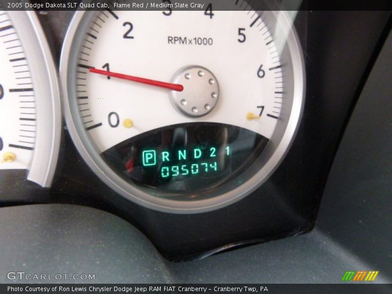 Flame Red / Medium Slate Gray 2005 Dodge Dakota SLT Quad Cab