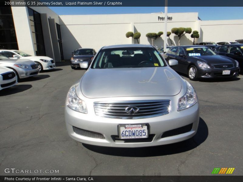 Liquid Platinum Silver / Graphite 2008 Infiniti G 35 Journey Sedan