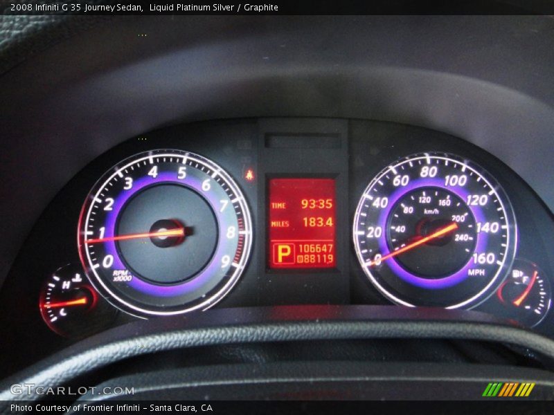 Liquid Platinum Silver / Graphite 2008 Infiniti G 35 Journey Sedan