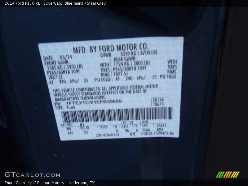 Blue Jeans / Steel Grey 2014 Ford F150 XLT SuperCab