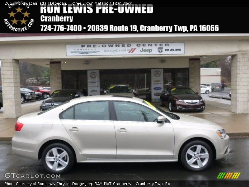 Toffee Brown Metallic / Titan Black 2013 Volkswagen Jetta TDI Sedan