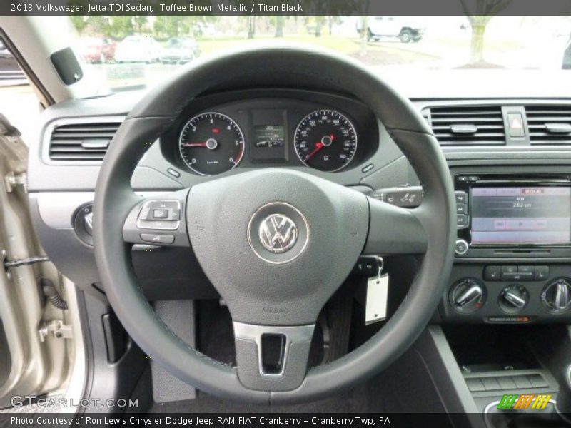 Toffee Brown Metallic / Titan Black 2013 Volkswagen Jetta TDI Sedan