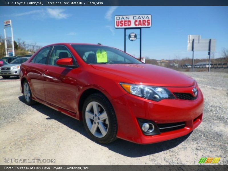 Barcelona Red Metallic / Black/Ash 2012 Toyota Camry SE