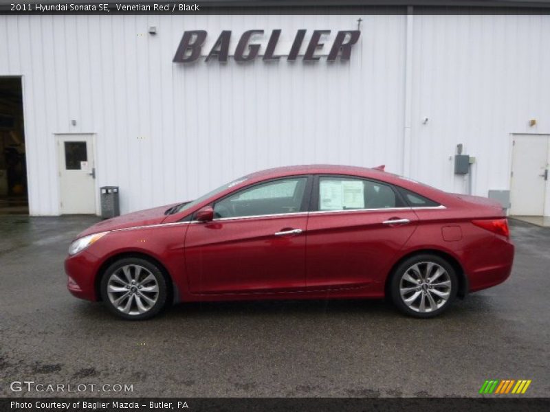 Venetian Red / Black 2011 Hyundai Sonata SE
