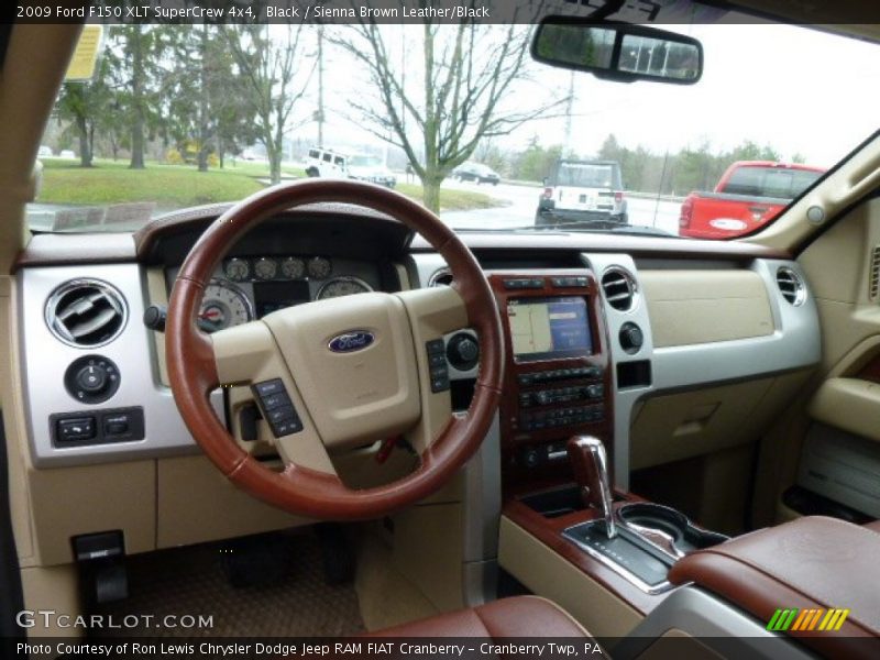 Black / Sienna Brown Leather/Black 2009 Ford F150 XLT SuperCrew 4x4