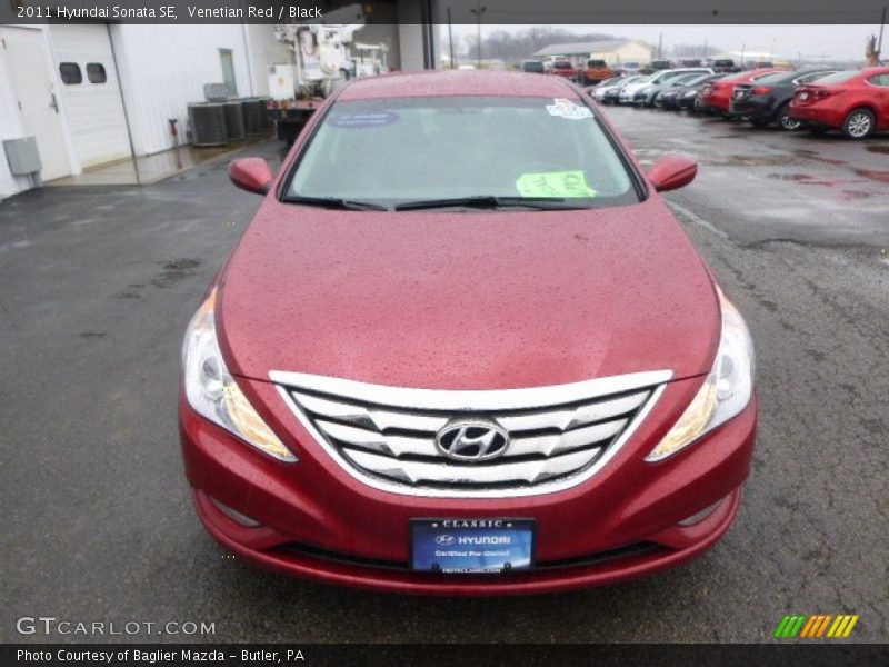 Venetian Red / Black 2011 Hyundai Sonata SE