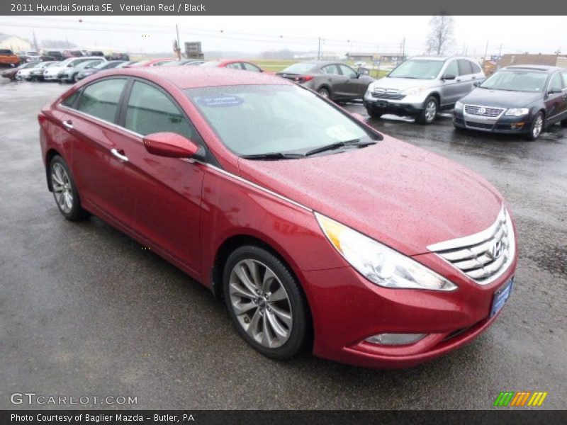 Venetian Red / Black 2011 Hyundai Sonata SE