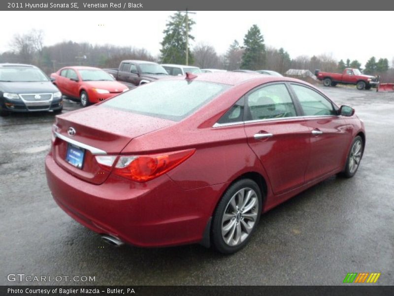 Venetian Red / Black 2011 Hyundai Sonata SE