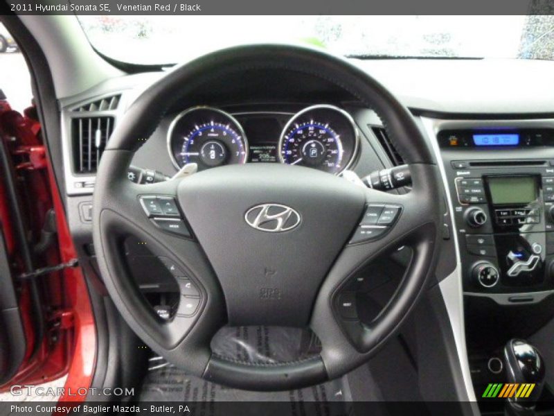Venetian Red / Black 2011 Hyundai Sonata SE