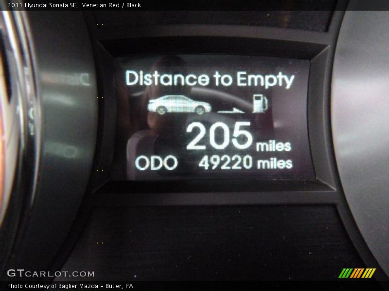 Venetian Red / Black 2011 Hyundai Sonata SE