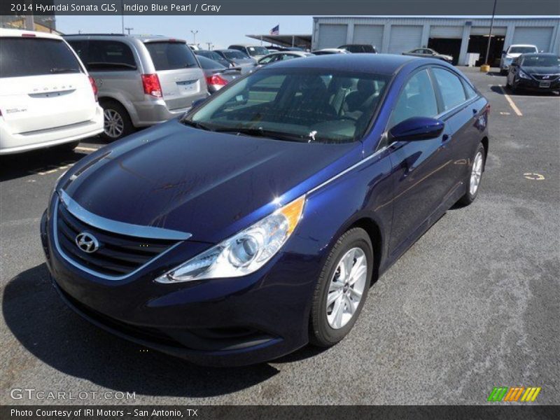 Indigo Blue Pearl / Gray 2014 Hyundai Sonata GLS