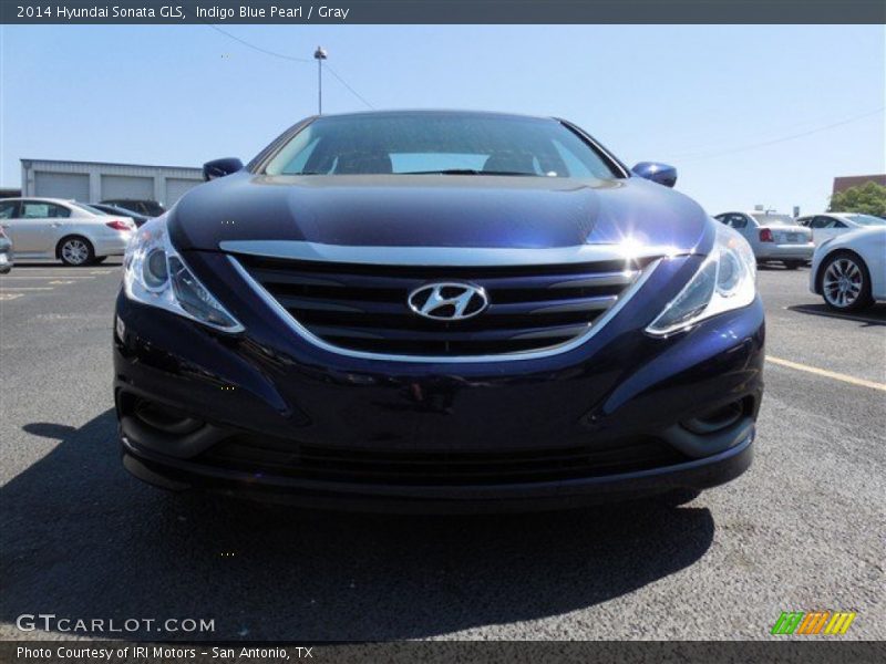 Indigo Blue Pearl / Gray 2014 Hyundai Sonata GLS