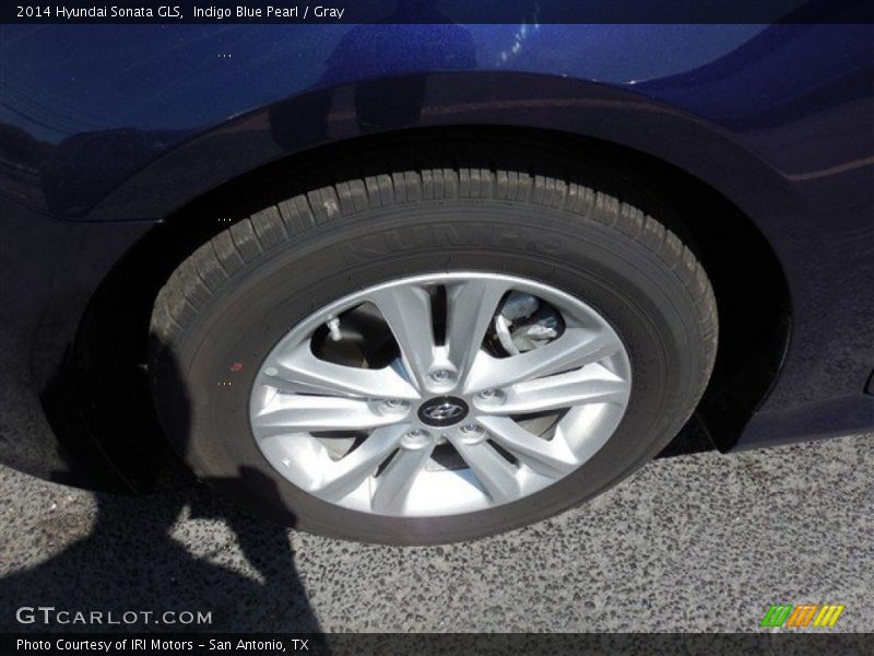 Indigo Blue Pearl / Gray 2014 Hyundai Sonata GLS