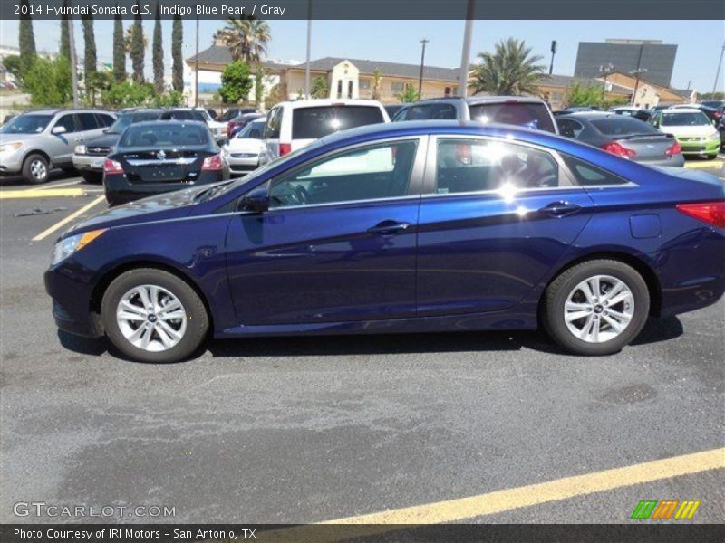 Indigo Blue Pearl / Gray 2014 Hyundai Sonata GLS