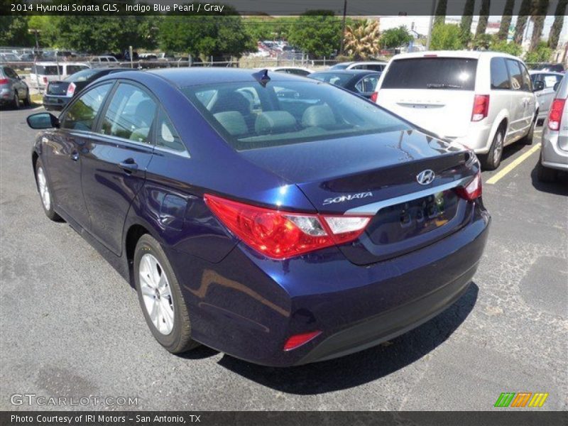 Indigo Blue Pearl / Gray 2014 Hyundai Sonata GLS