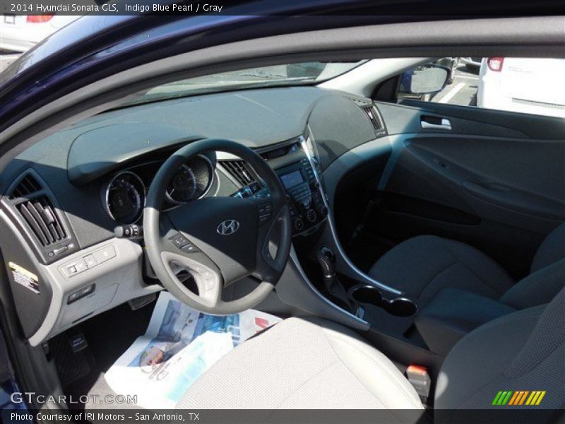 Indigo Blue Pearl / Gray 2014 Hyundai Sonata GLS