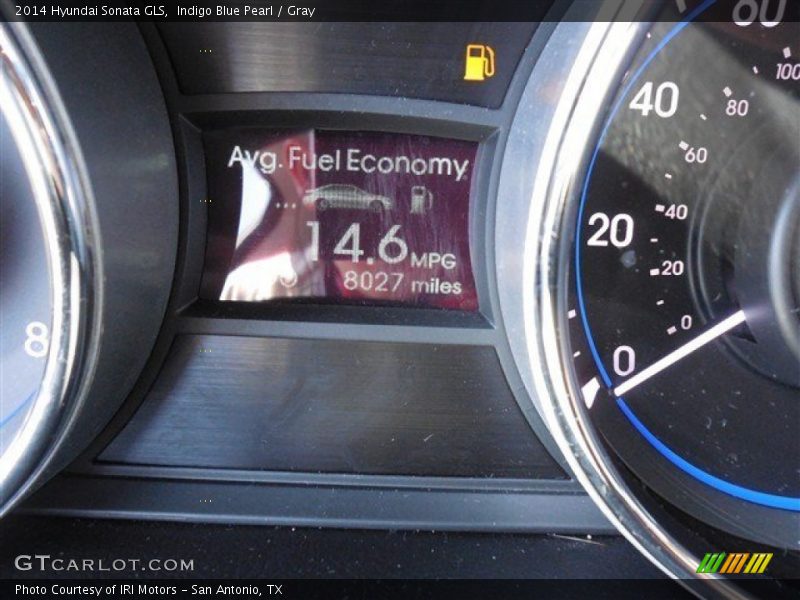 Indigo Blue Pearl / Gray 2014 Hyundai Sonata GLS
